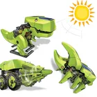 DIY 3-в-1 солнечной энергии Робот Детская игрушка динозавр насекомых сверлильный станок деформации Панель Питание игрушки подарки для детей