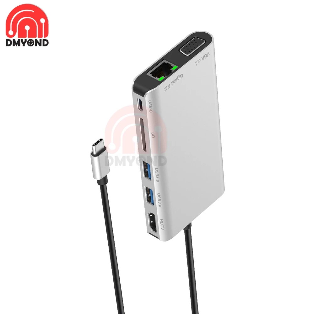 USB-концентратор 8 в 1 USB 3 0 RJ45 для MacBook Pro Air Samsung Huawei | Обустройство дома