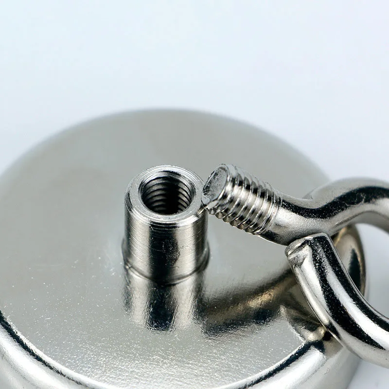 

1PC Super Strong Neodymium Magnet Pot Fishing Salvage Magnets Neodymium Round Powerful Magnetic Hook Sea Fishing Magnet Searcher