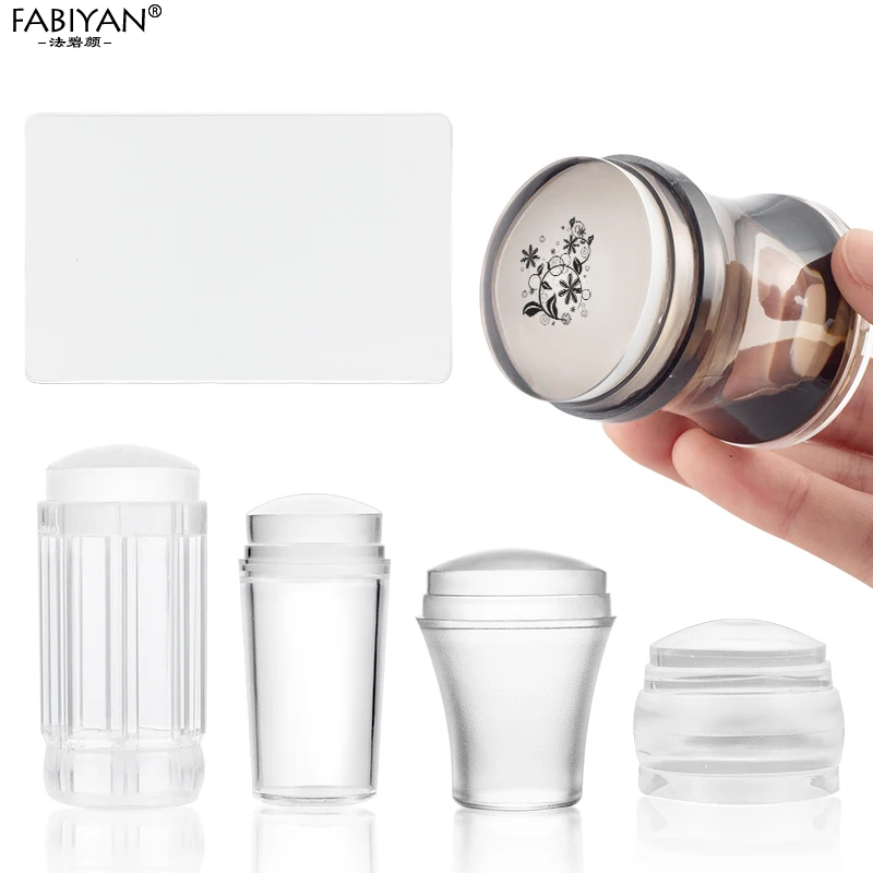 3 5 см Дизайн головки матового дизайна ногтей стемпер штемпелюя скребок с крышкой