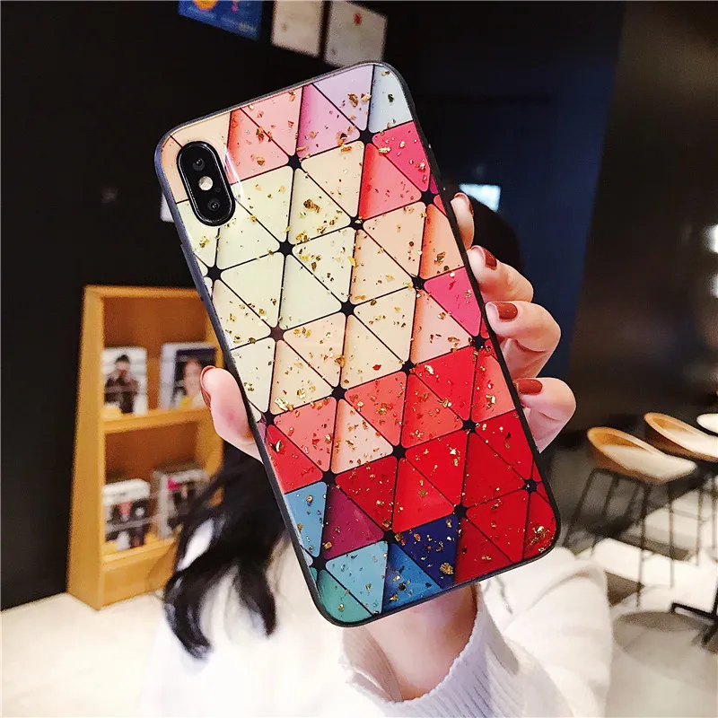 

Cute Epoxy Gold foil Gem Green case For iPhone 11 Pro 11Pro X XS Max XR 6 6S 7 8 Plus with Ring Stand Holder Lanyard Soft Cover