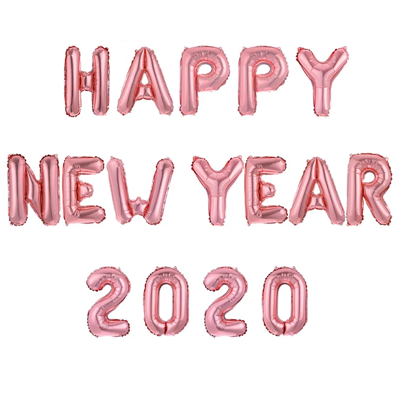 

16 Inch HAPPY NEW YEAR Alphabet Aluminum Foil Balloon Set New Year Christmas Party Balloon Decoration