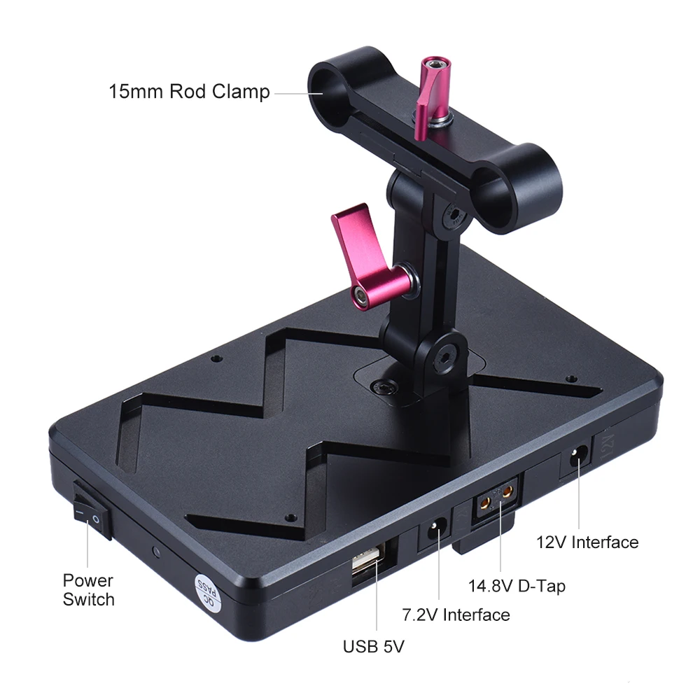 Andoer AD VFU2 V mount lock источник питания Батарейная пластина комплект USB 5 V/7 2 V/12 V/14 8 для