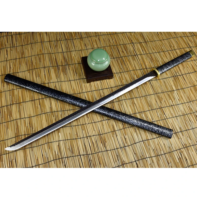 

1060 High Carbon Steel Katana Japanese Real Steel Sword Full Tang Blade Samurai Sharpness Home Decor