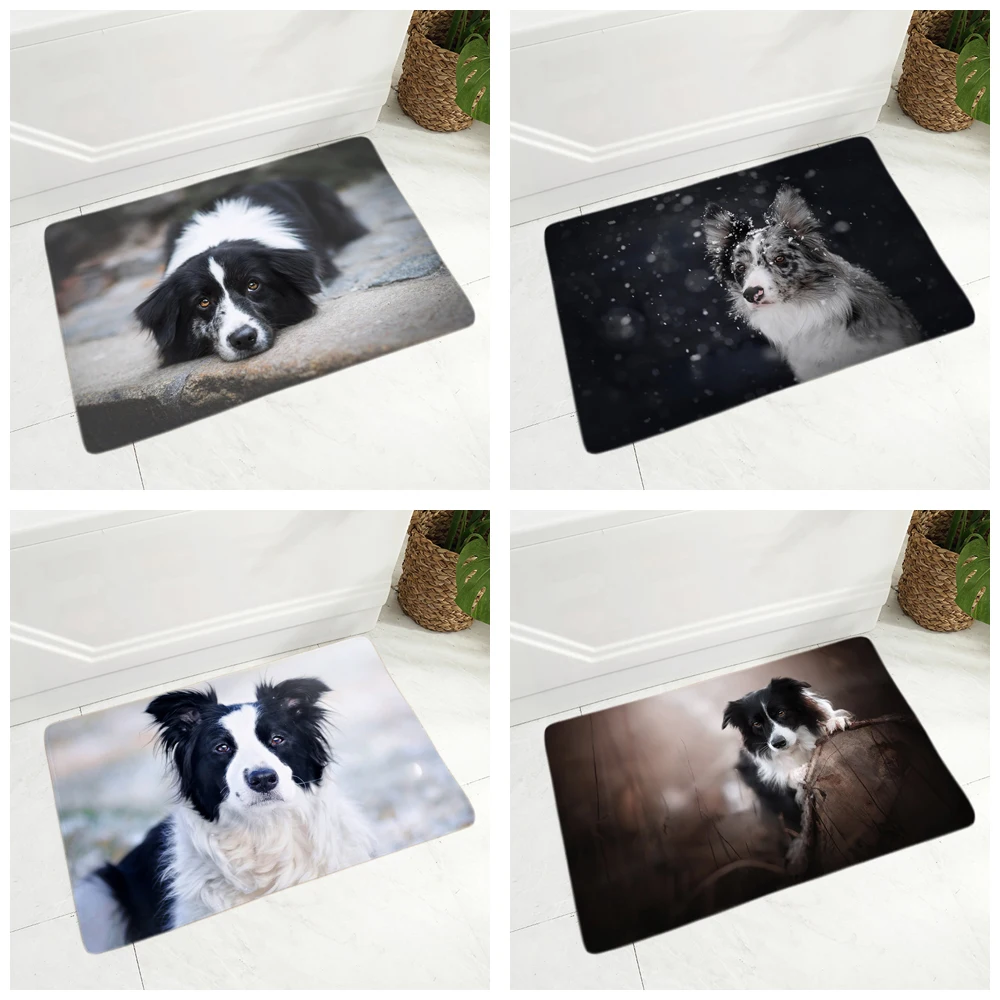 Шотландская граница колли домашние собаки Придверный коврик Декор животное 40x60