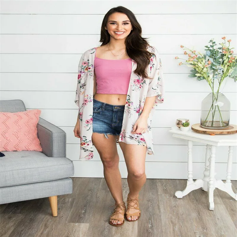 Женское повседневное винтажное Кимоно Кардиган для девушек 2020 Летнее Длинное