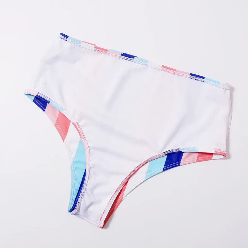 

Summer Bikini Swimwear Women's Swimsuit New Sexy Print High Waist Ladies Stripe Bikini 2-Set Swimming Bathing Suit Beachwear