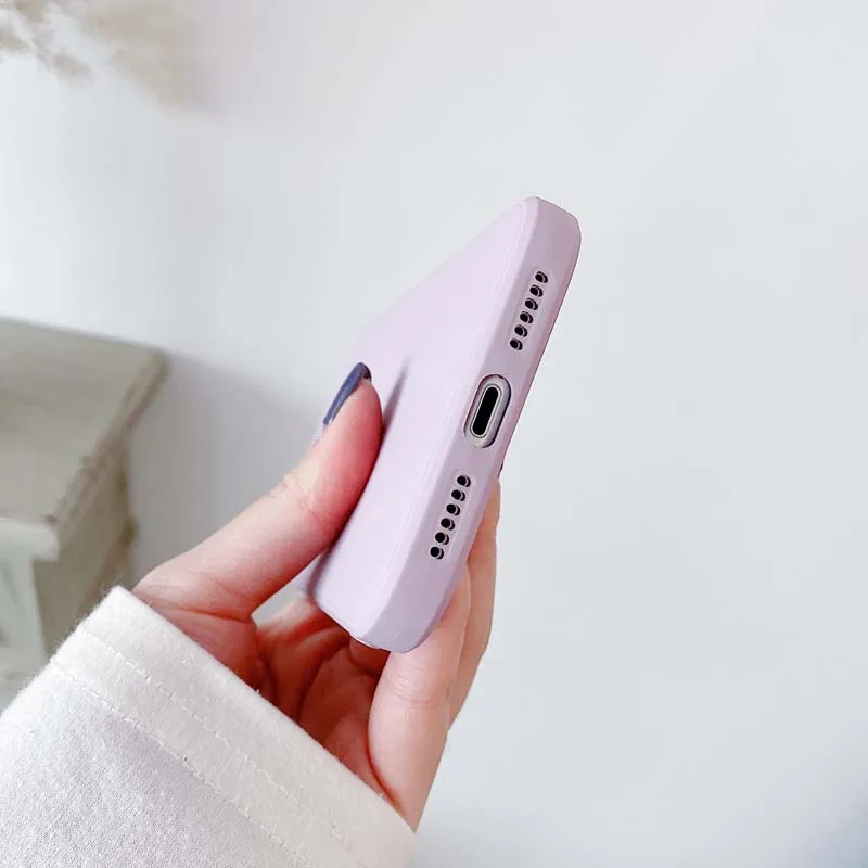 

Case For iPhone 11 12 Pro Max SE 2 Original Soft Protection Cover For iPhone X XR 11 XS 7 8 Plus 12 mini Square Liquid Silicone