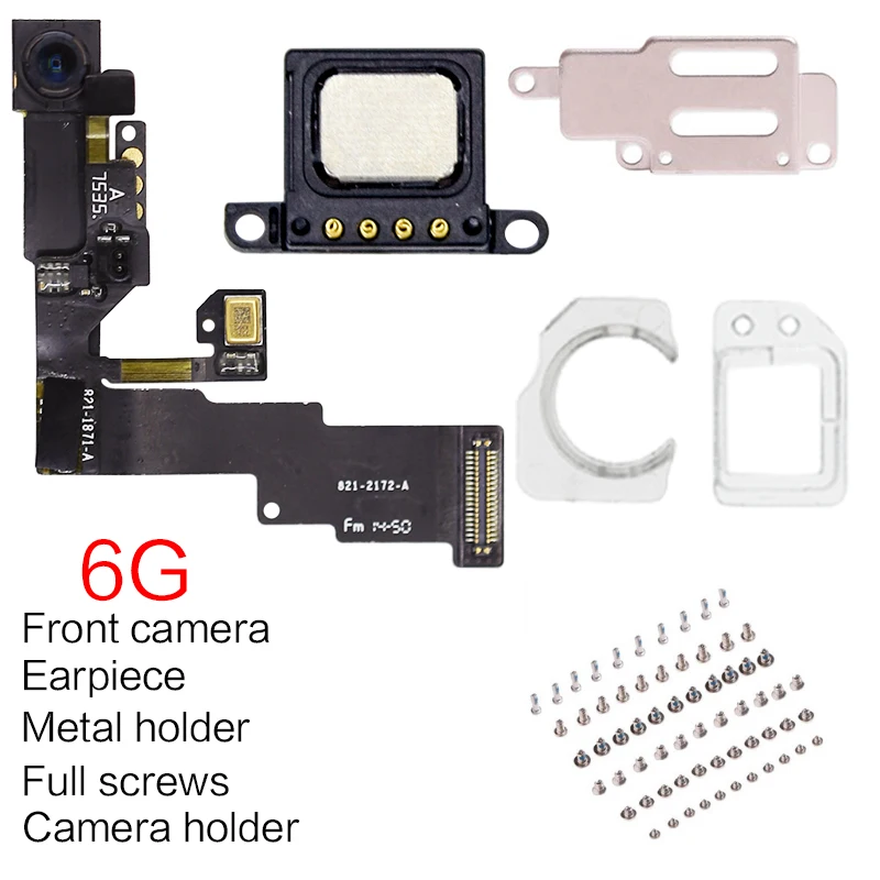 Шлейф с фронтальной камерой и динамиком для iPhone 5 5S 5C 6 6S Plus|Шлейфы мобильных
