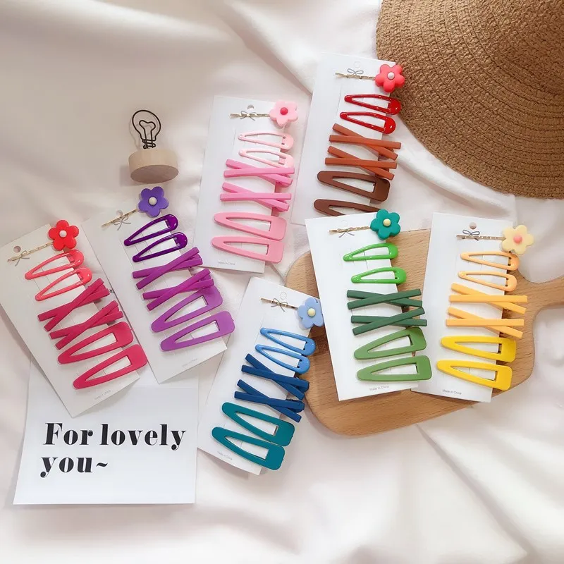 

Korean Flower Avocado Hair Clips for Girls Kids Colorful Water Drop Clip Hairpin Hairgrips Children Hair Accessories