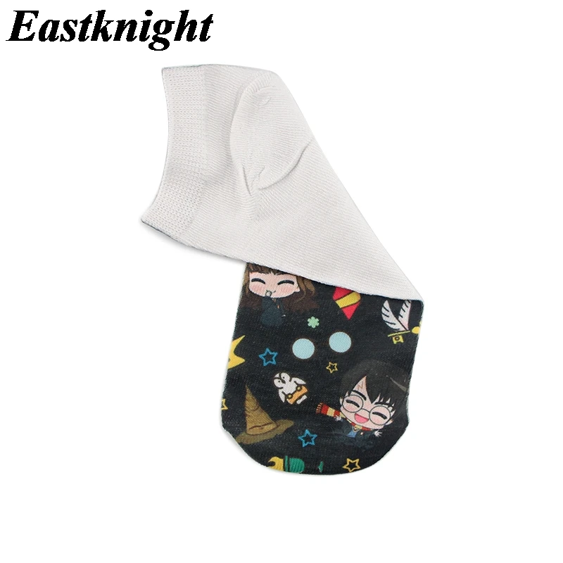 

K1481Wholesale 10pcs/lot Wizard Student Casual Socks Invisible Socks Short Low Cut No Show Socks Cotton Funny Happy Boat Socks