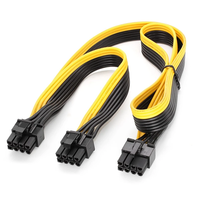 

8 Pin Male to Dual 8 Pin (6+2) Male PCIe Cable Graphics Video Card GPU Power Adapter Cables for Modular PSU Power Supply