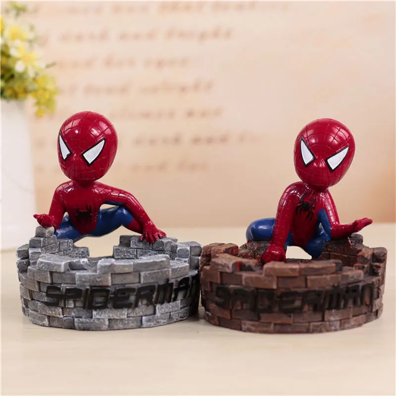 Домашняя Автомобильная настольная пепельница Фигурка Человека паука маленькое