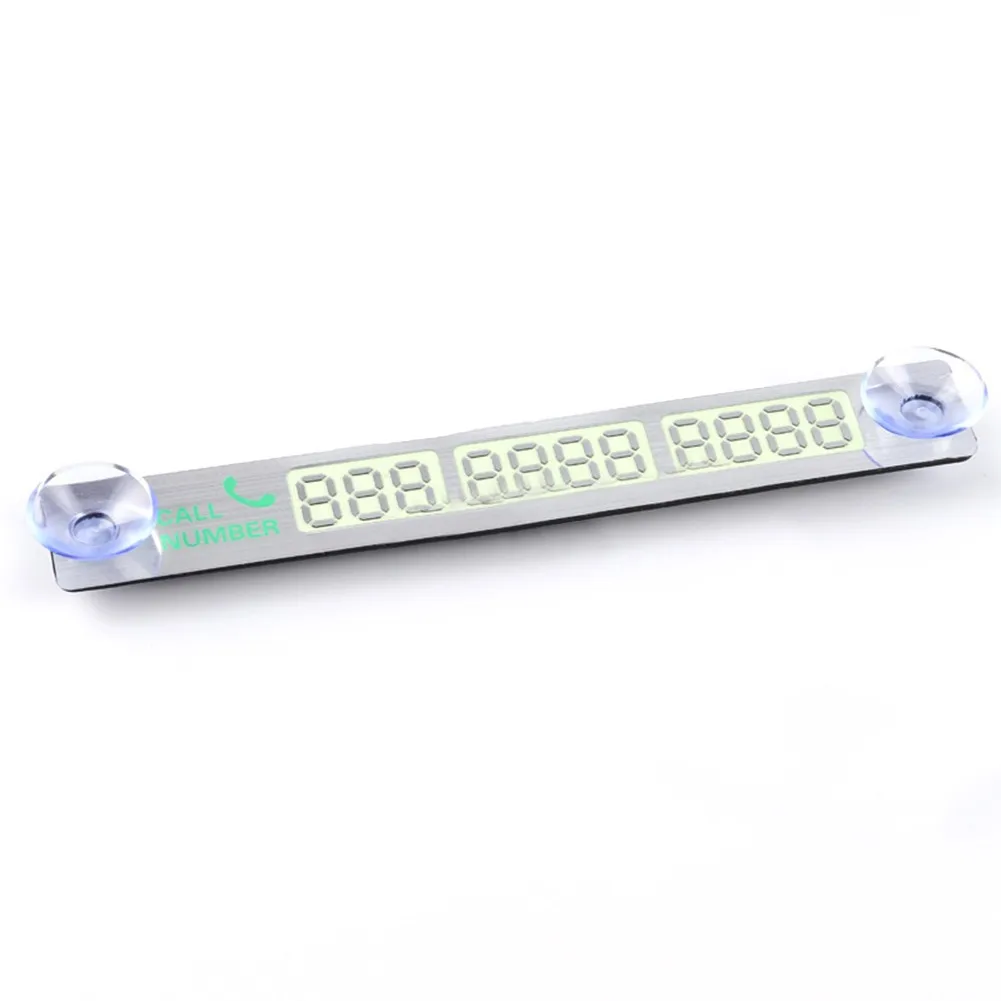 

Luminous Phone Number Plate Magnet Car 15*2cm Car DIY Interior Accessories
