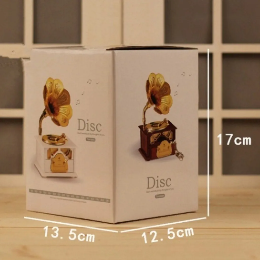 Античный классический ретро Граммофон Музыкальная Шкатулка украшение дома