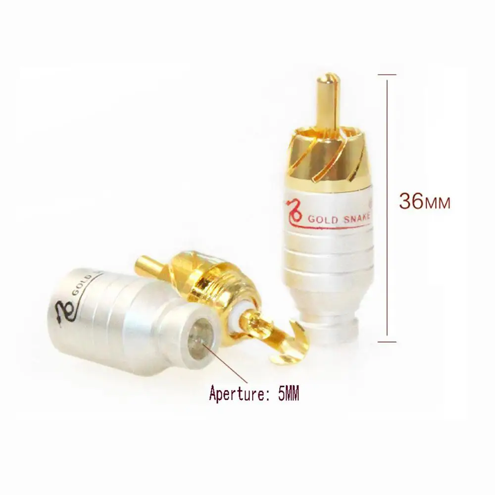 Hifi 4 шт. Позолоченный разъем RCA соединительный кабель для самостоятельного