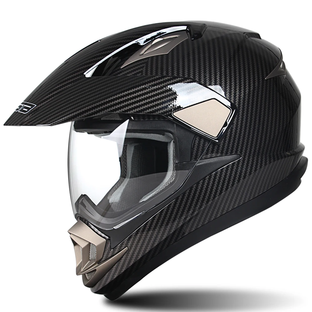 

Мотошлем GSB из углеродного волокна для мужчин, мотоциклетный шлем на все лицо, для езды по бездорожью
