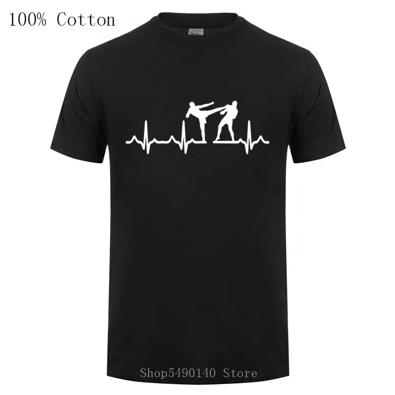 Дизайн сердцебиения футболка кикбоксинг Каратэ Муай Тай с принтом Тхэквондо
