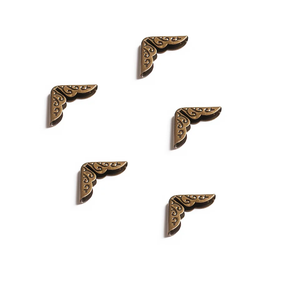 40 шт./лот 100 блокнот металлический уголок бронзовый тон 15*15*3 мм альбомный дневник