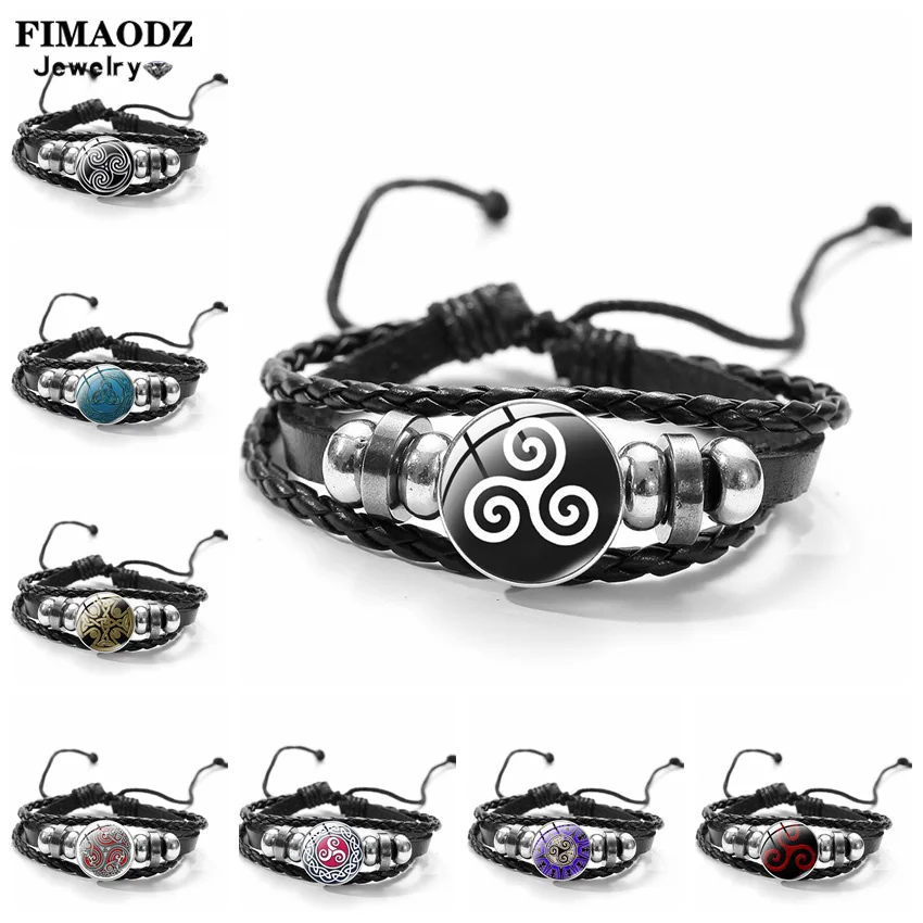 Мужской браслет в стиле панк с волком |