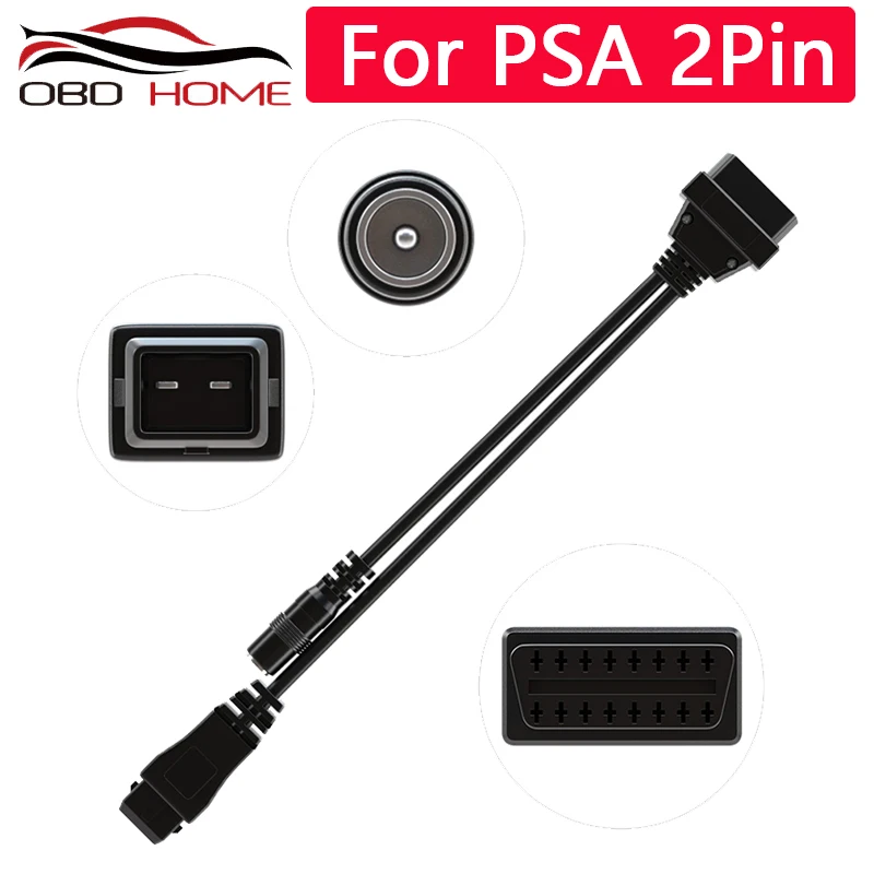 OBD для PSA-2Pin V2 кабель OBD2 упаковки пищевых продуктов 2Pin 16Pin разъем audi Американская