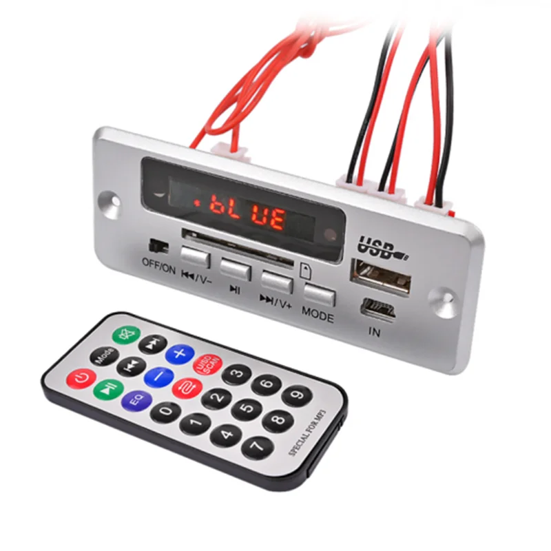 BT SD USB FM Aux Радио MP3 плеер встроенный Автомобильный USB Bluetooth Hands-free MP3 декодер плата модуль аудио переоборудование