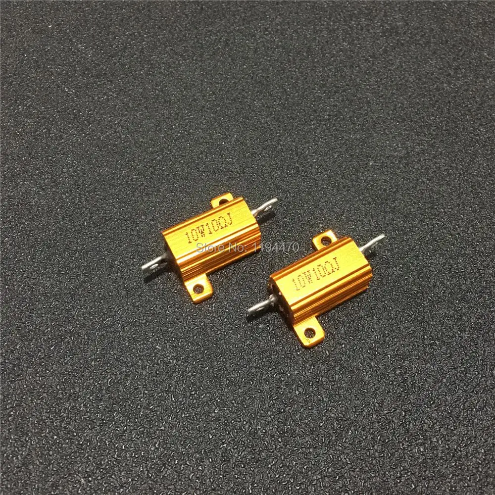 5 шт./лот RX24 10 Вт 2R 2.2R 2.5R 3R 3.3R 4R 4.7R Ом Золотой металлический корпус Чехол Мощность с