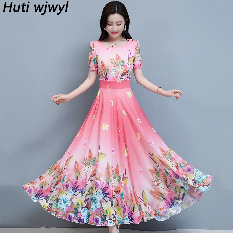 Женский шифоновый пляжный сарафан в стиле бохо облегающее платье-макси с