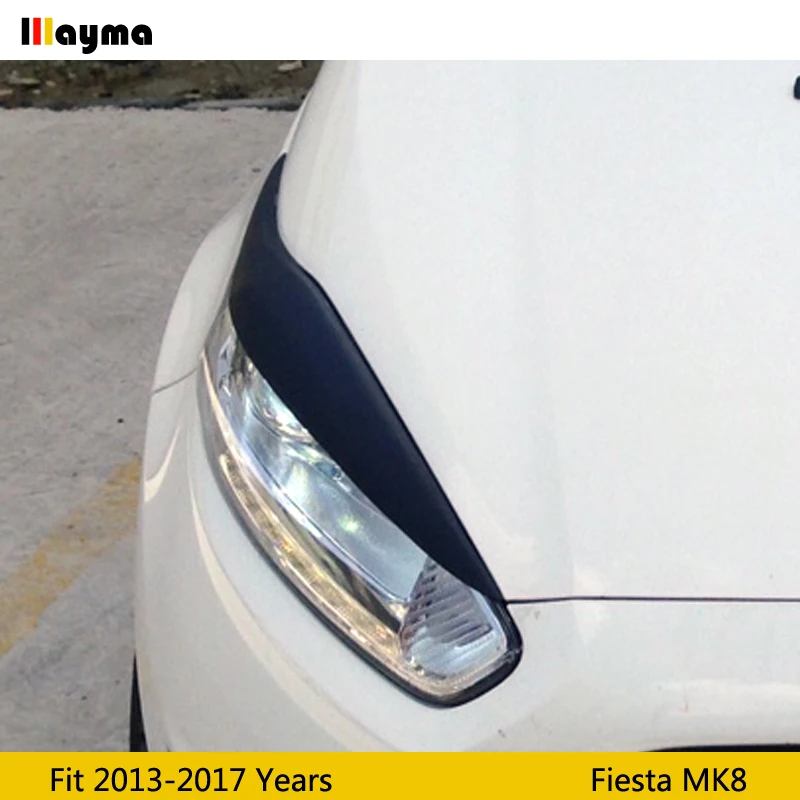 Автомобильные брови из стекловолокна для Ford Fiesta 2013 2017 года MK8 FRP матовая черная