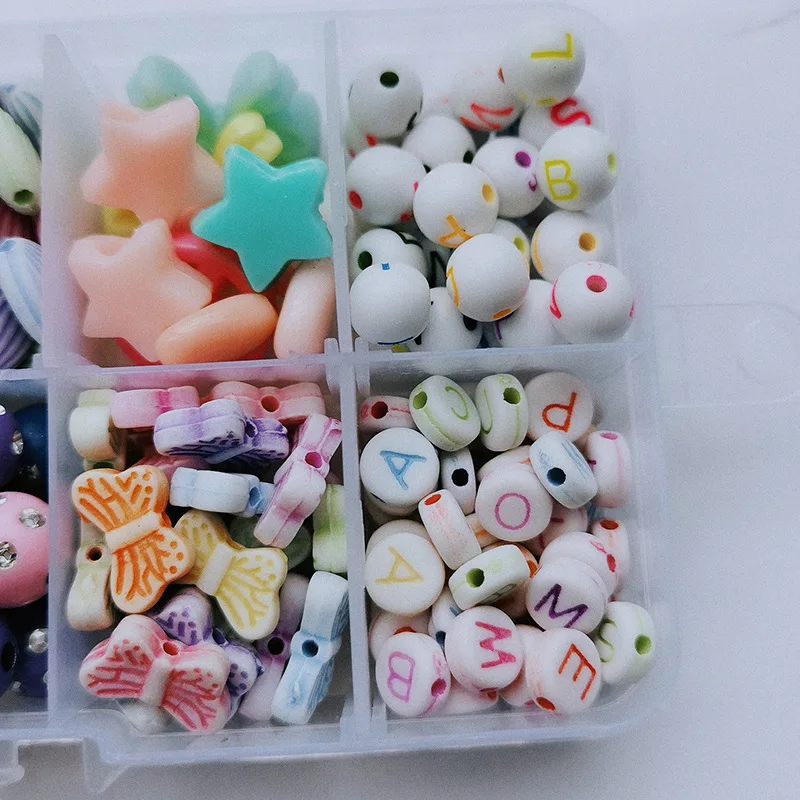 430 шт. Разноцветные детские акриловые бусины в коробке | Украшения и аксессуары