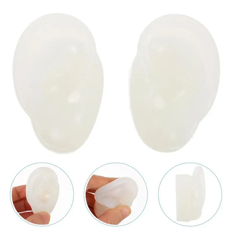 

1 Pair Artificial Ear Molds Silicone Ear Model Simulated Ear Molds for Studs Earring Display