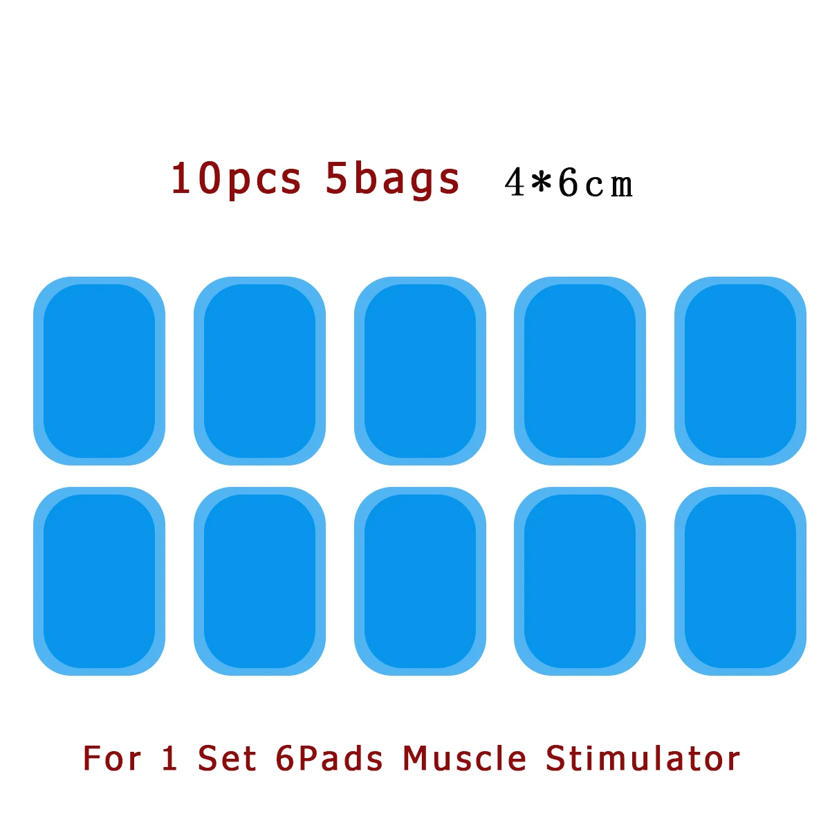 10pcs gel EMS Muscle Stimulator Smart Muscle Trainer AB Abdominal Muscle Stimalator Electric Weight Loss Body Slimming Device - Цвет: 10pcs gel