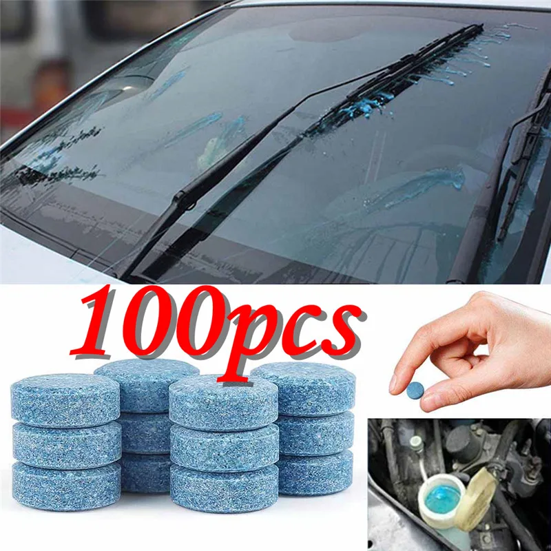 100 шт./компл. автомобильный стеклоочиститель шипучие таблетки мойка автомобиля