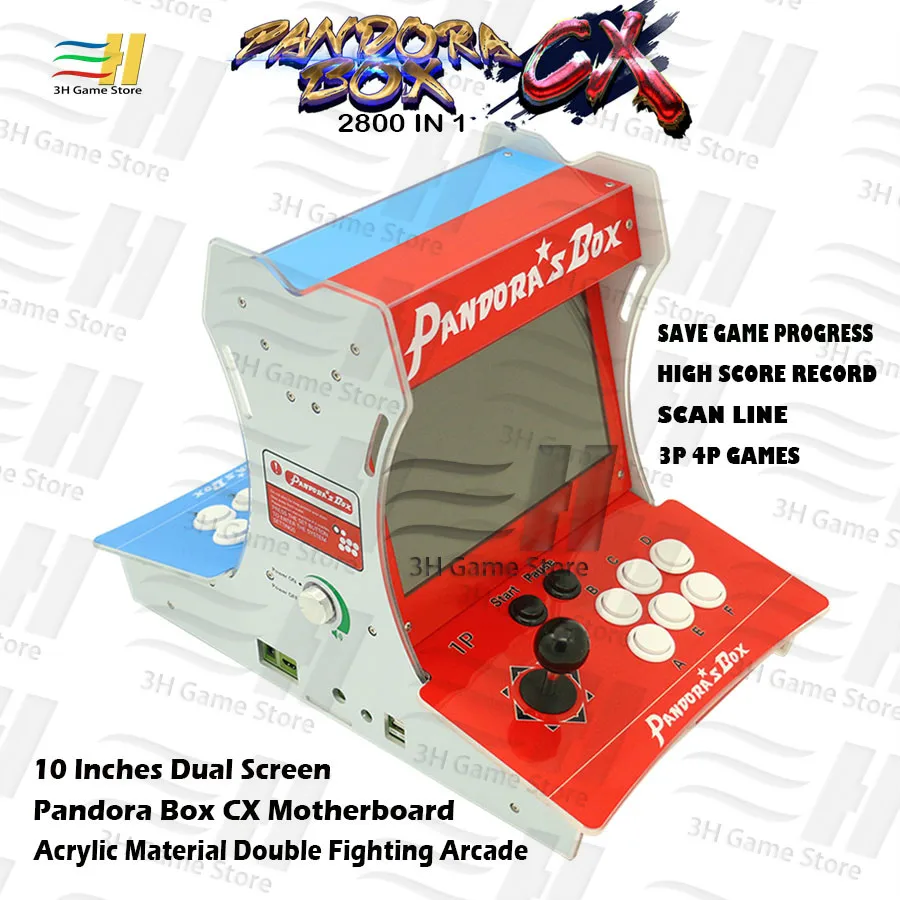 2021 Pandora box CX 2800 в 1 акриловая мини Аркада бартоп имеет 3P 4P игра может сохранить игру