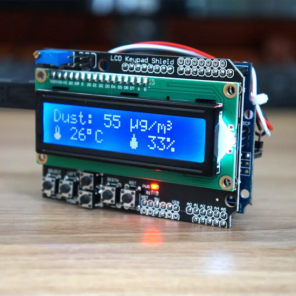 Датчик пыли SAMON1 PM2.5 для Arduino воздушный монитор uno climate dht11 GP2Y1051AU0F|Интегральные