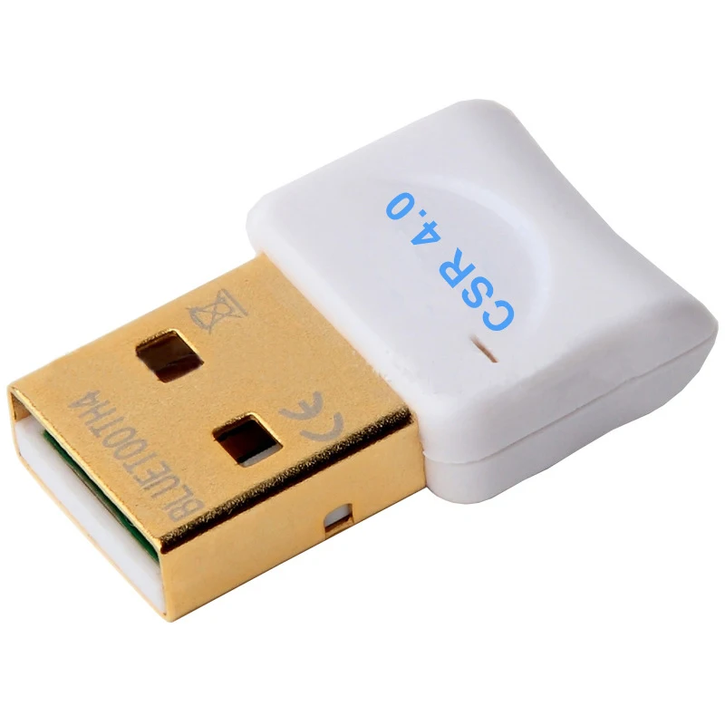 Белый Creacube USB Bluetooth адаптер 4,0 с низким энергопотреблением микро адаптер Bluetooth ключ приемник передача беспроводной для ноутбука ПК настольный - Цвет: Белый