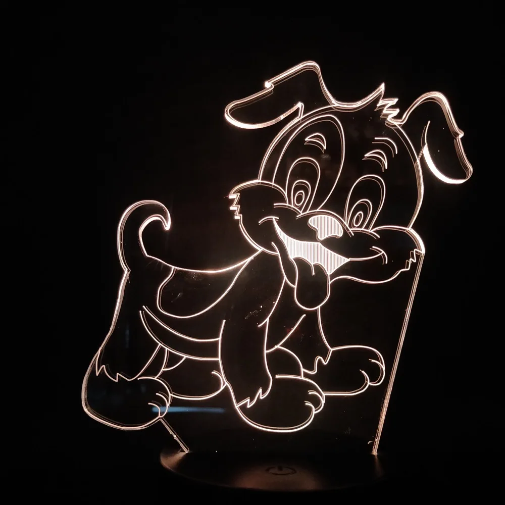 3D лампа анимация рисунком героя мультфильма &quotГарфилд&quot собака Оди милый