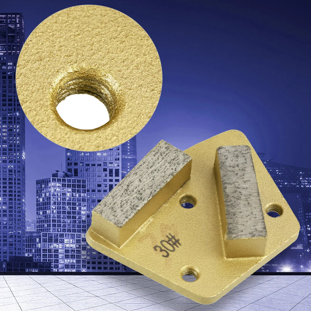 

Trapezoid Diamond Concrete Grinding Disc Pad for Grinder Grit 30(3 Holes 2 Straight Teeth)for all concrete grinding machines