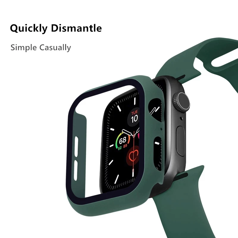 ML чехол и ремешок для Apple Watch 6 Band 44 мм 40 2 в 1 iwatch Силиконовый Браслет 5 4 3 38 42