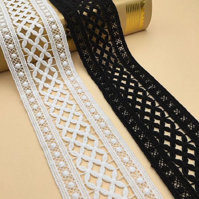 

3 Yards Milk Silk Water Soluble Lace Barcode Hollow Embroidery Lace Garment Home Accessories