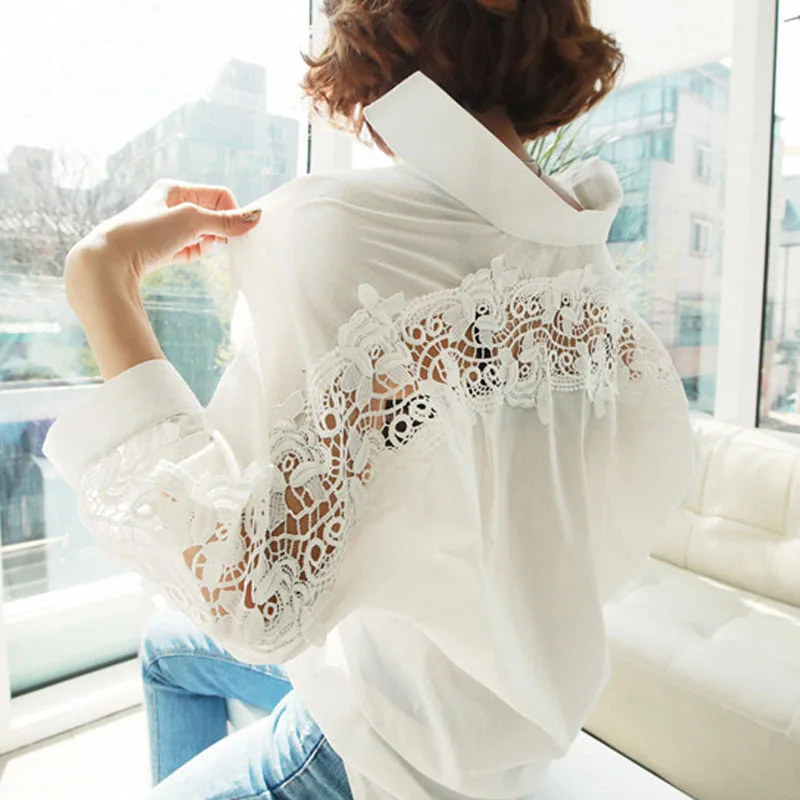Женские блузки 2020 Blusas сексуальные кружевные рубашки с вырезами женские топы