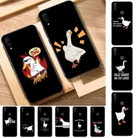 fhnblj duck goose game phone case for vivo y91c y11 17 19 17 67 81 oppo a9 2020 realme c3