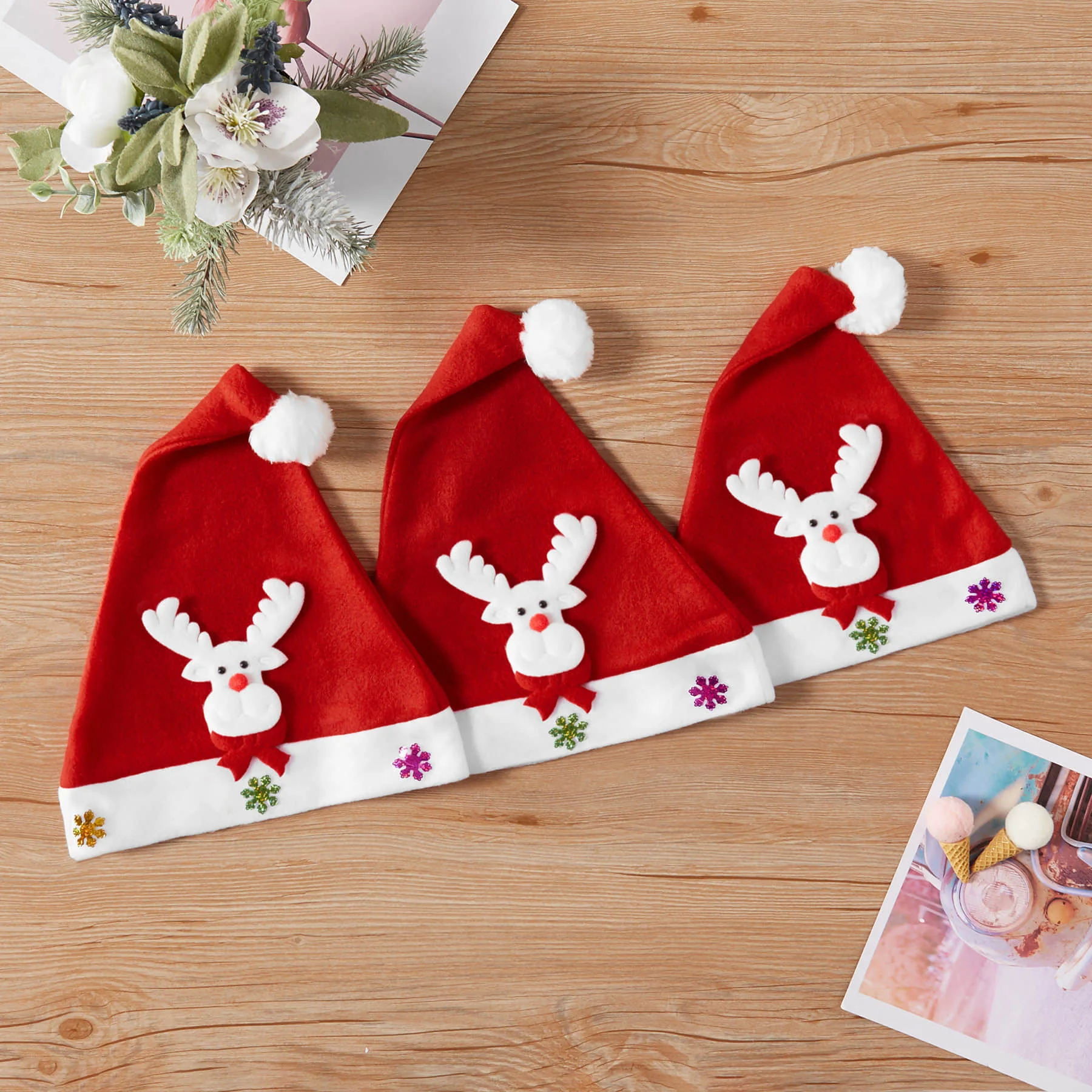 

Christmas pajamas accessories men's women's children's Christmas hats snowman elk Christmas elements parent-child