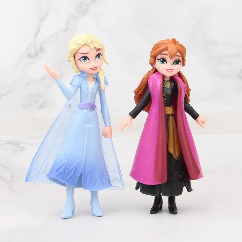 HOT 1set Frozen 2 Snow Queen Elsa Anna PVC Action Figure Olaf Kristoff Sven Anime Dolls Figurines Kids Toy Children Gift