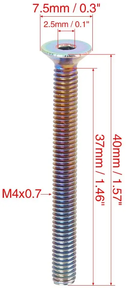 Болты M4 для мотоциклов винты плоская головка крышка винтовые гайки крепление