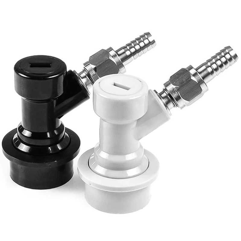 Ball Lock Disconnect Keg Mfl 1/4 Thread Fittings with Hose Clamps & Stainless Steel 5/16inch Swivel |