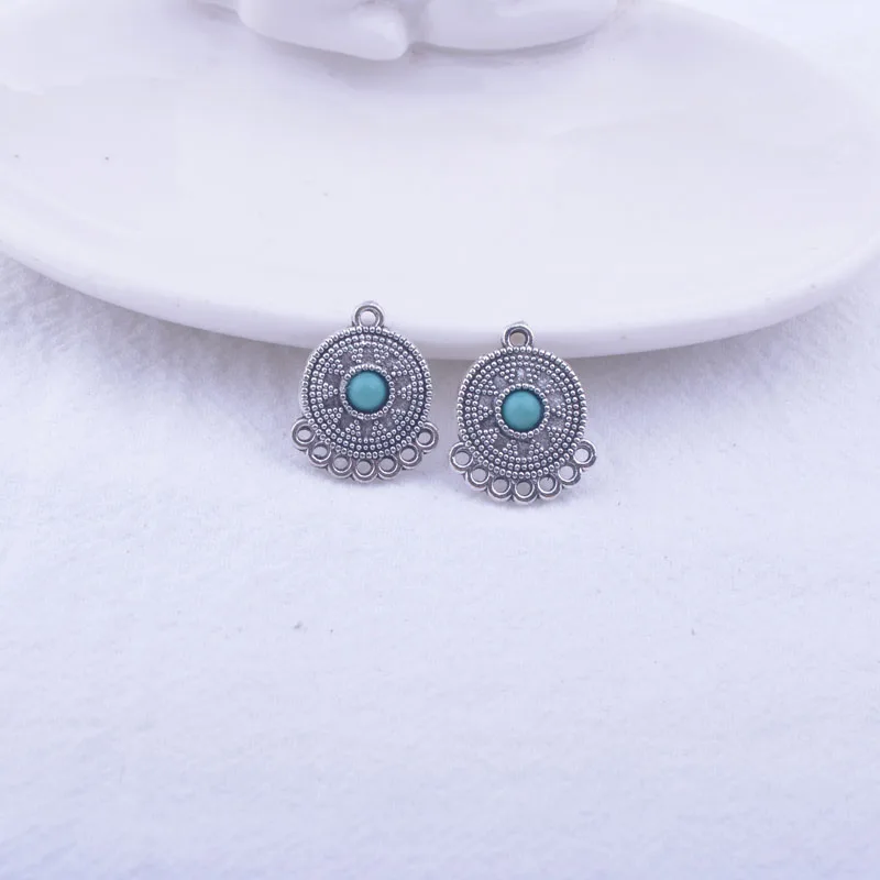 12 шт. серебристые круглые соединители для сережек 16 х18 мм | Украшения и аксессуары