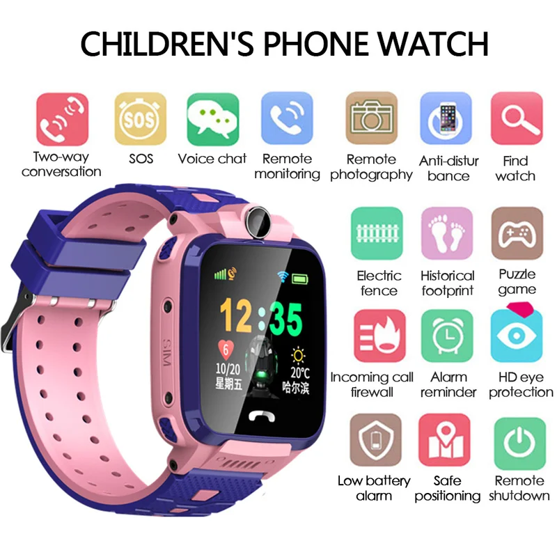 Детские умные часы с телефоном SOS Смарт для детей Sim картой водонепроницаемые IP67
