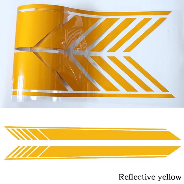 Reflective Yellow Стайлинга автомобилей гоночная сторона Stipe юбка наклейки тела Виниловая наклейка для Mercedes Benz GLA класс X156 GLA45 AMG GLA180 GLA200 GLA250 - Название цвета: Reflective Yellow