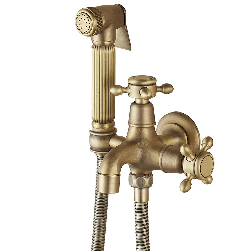 

Antique Spray Gun Toilet Flushing Gun Cleaning Faucet Nozzle Booster Bidet Dual-Purpose Set Body Cleaner